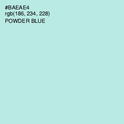 #BAEAE4 - Powder Blue Color Image